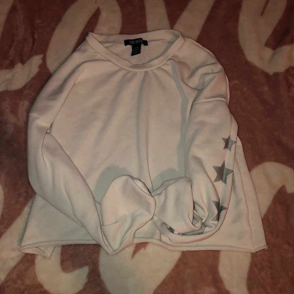 Silver Star Sleeve Crop top
